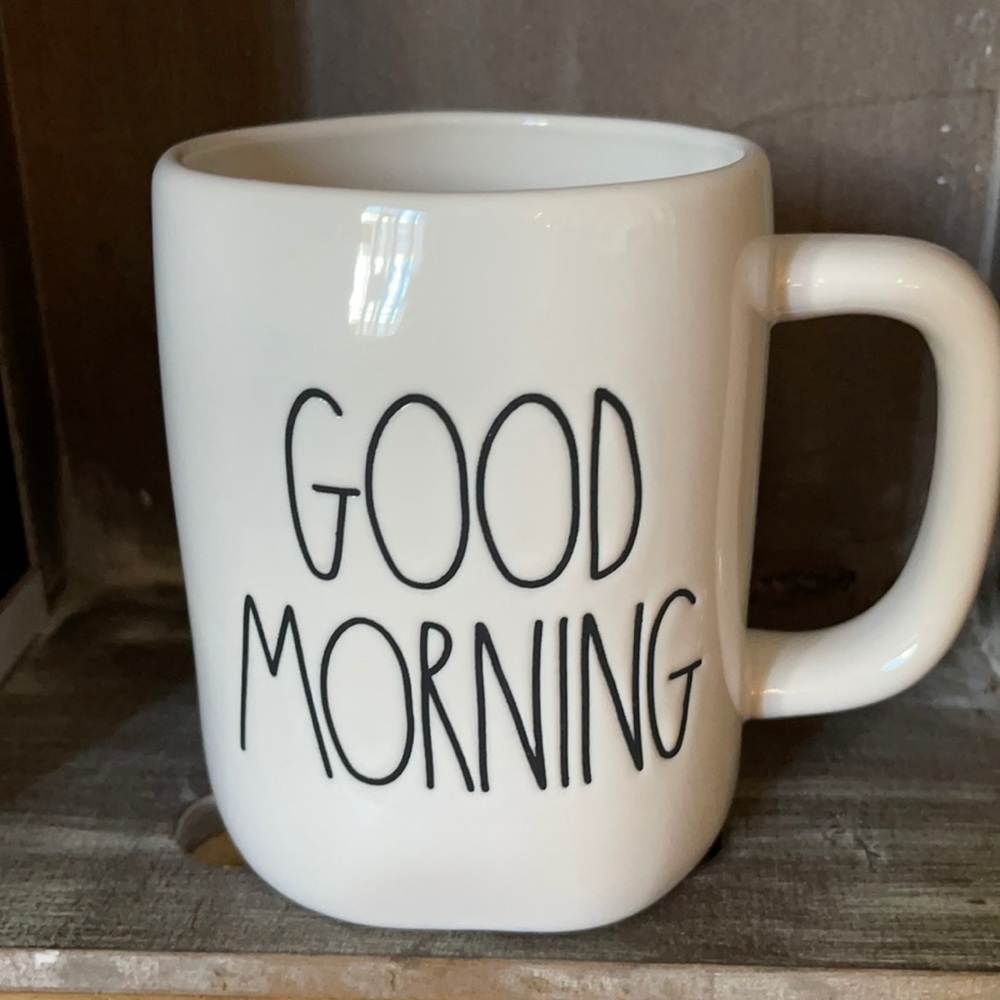 RAE DUNN “GOOD MORNING” WHITE MUG BRAND NEW